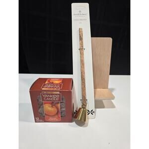 Yankee Candle Spiced Pumpkin Tea Lights (12 Pack) + Hearth & Home Candle Snuffer
